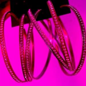 Yellow Gold Diamond Hoops